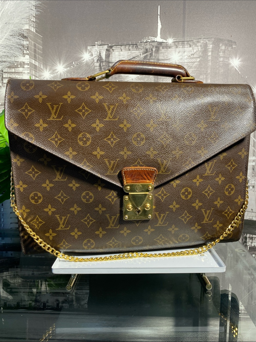 Authentic Louis Vuitton Monogram Serviette Conseiller Briefcase/Laptop Bag - Picture 5 of 17